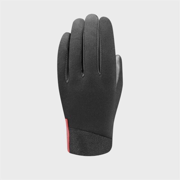 Gants longs cuir mobilité urbaine Unisexe Rouge-noir
