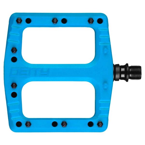 Pédales plateformes Deftrap Corps: Nylon Axe: Cr-Mo Bleu